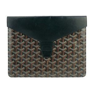GOYARD Black Leather Clutch Bag